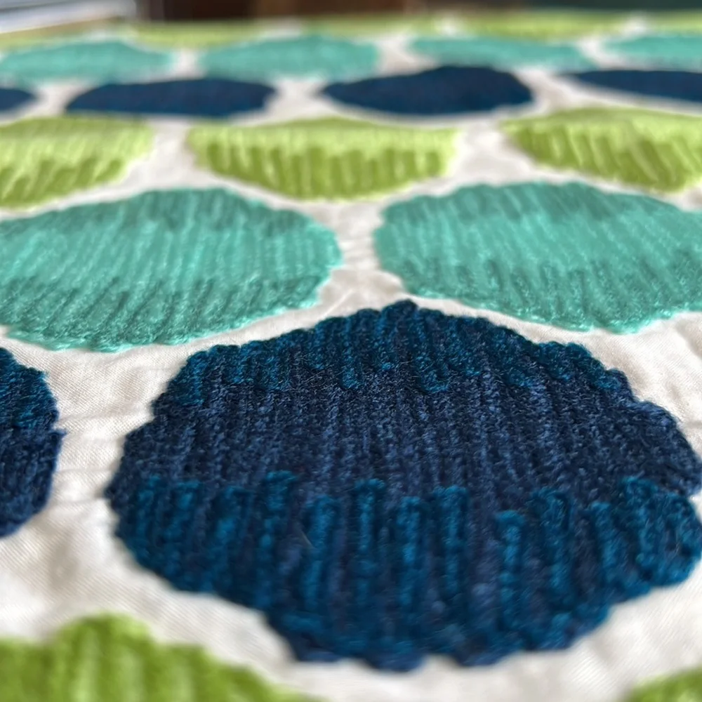 Gorgeous cushion cover modern design blue teal and green colors New no tag